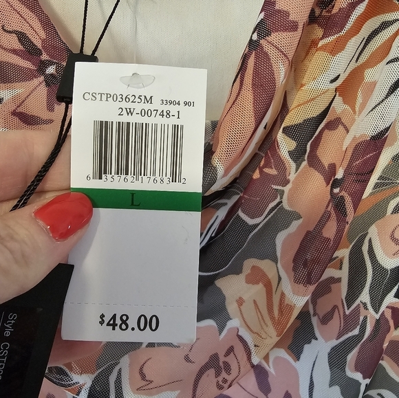 Cable & Gauge Side Cinch Sleeveless Blouse Women's Size Large NWT - Picture 8 of 10